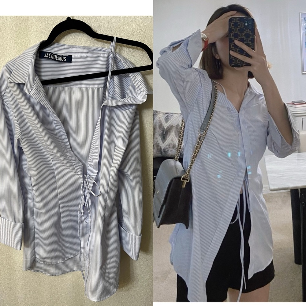 Brand new never worn Jacquemus blouse off-shoulder shirt